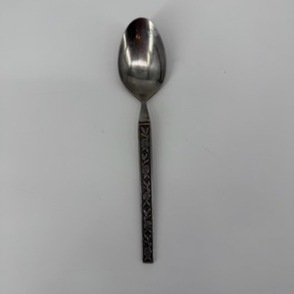 Interpur Mexicali Rose Oval Soup Spoon 7.5" Stainless Steel Japan Vintage Floral